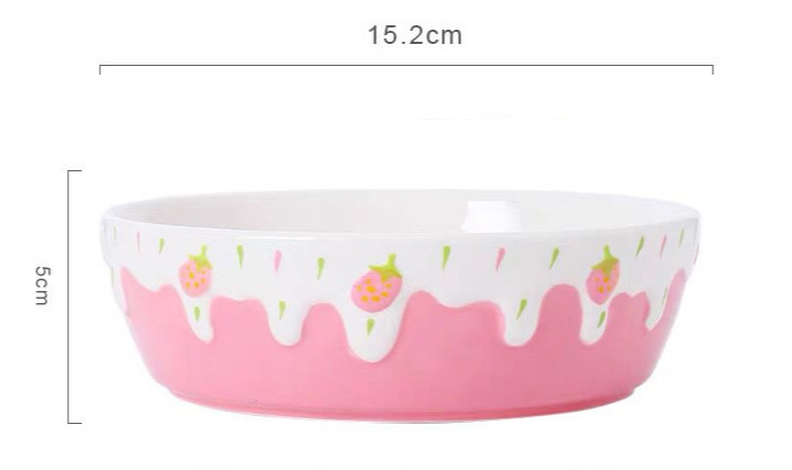 Strawberry Bowl Ceramic Home Breakfast Bowl Creative Instant Noodle Bowl - Mubimart -  