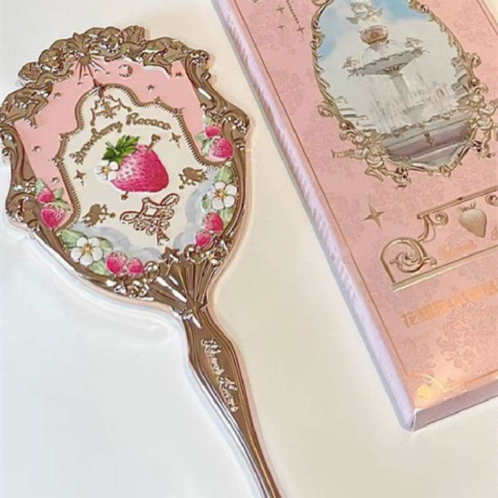 Strawberry Rococo Lip Glaze Hand Mirror - Mubimart