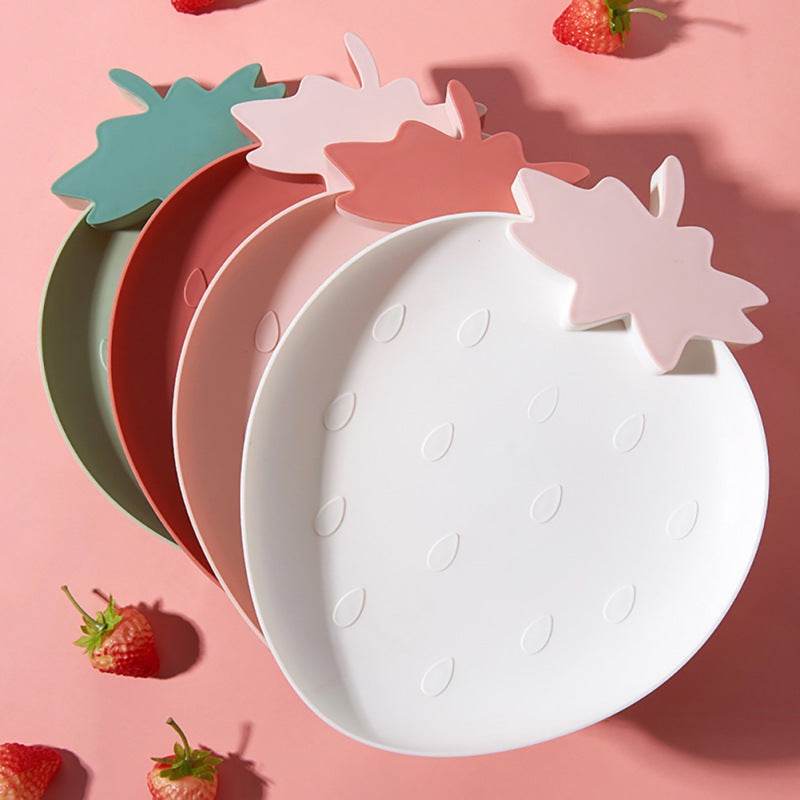 Strawberry-shaped Lazy Snack Tray, Fruit Food Tray, Cute Candy Tray - Mubimart