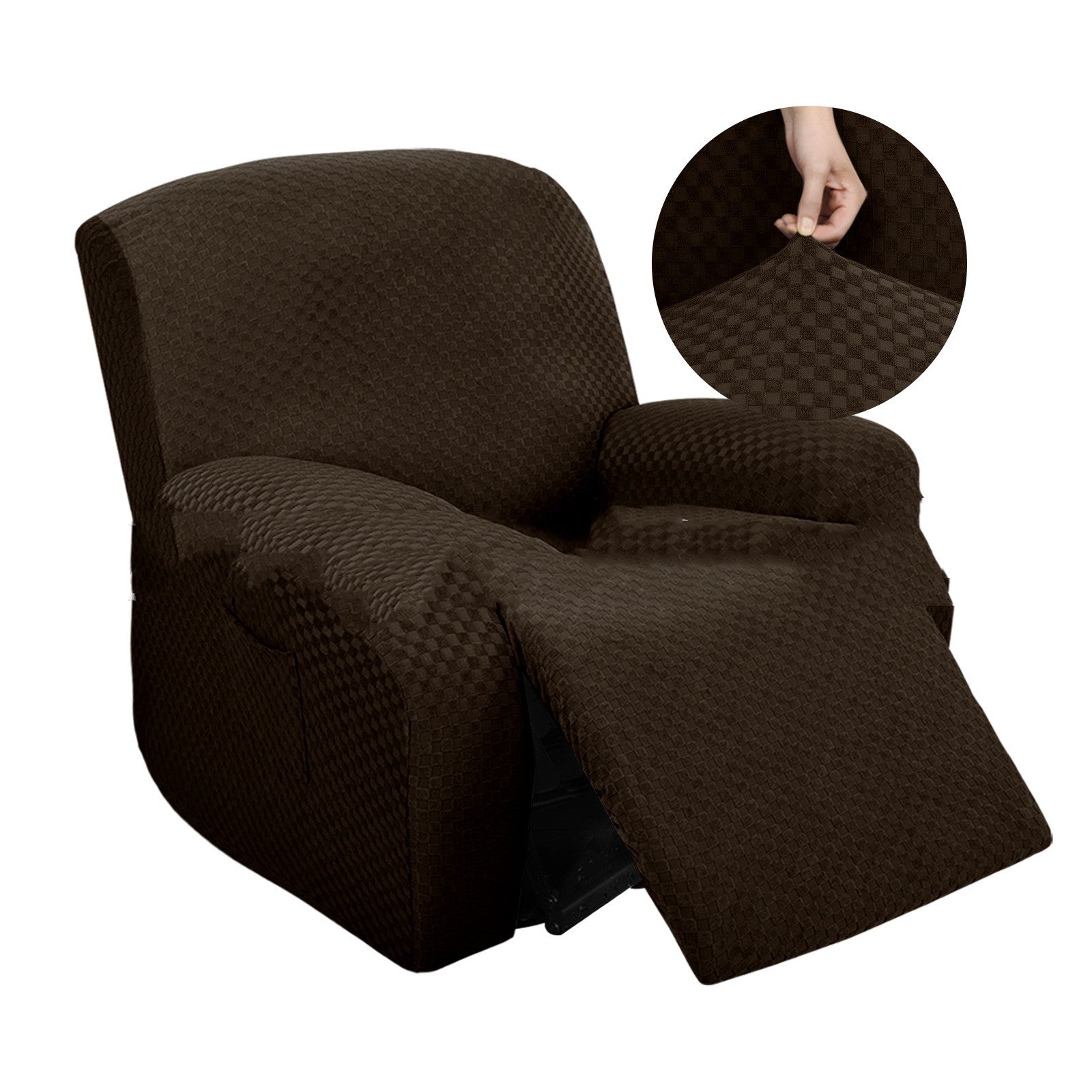 Stretch Thick Full-body Massage Chair Cover Figured Cloth Art Sofa Recliner Cover - Mubimart -  