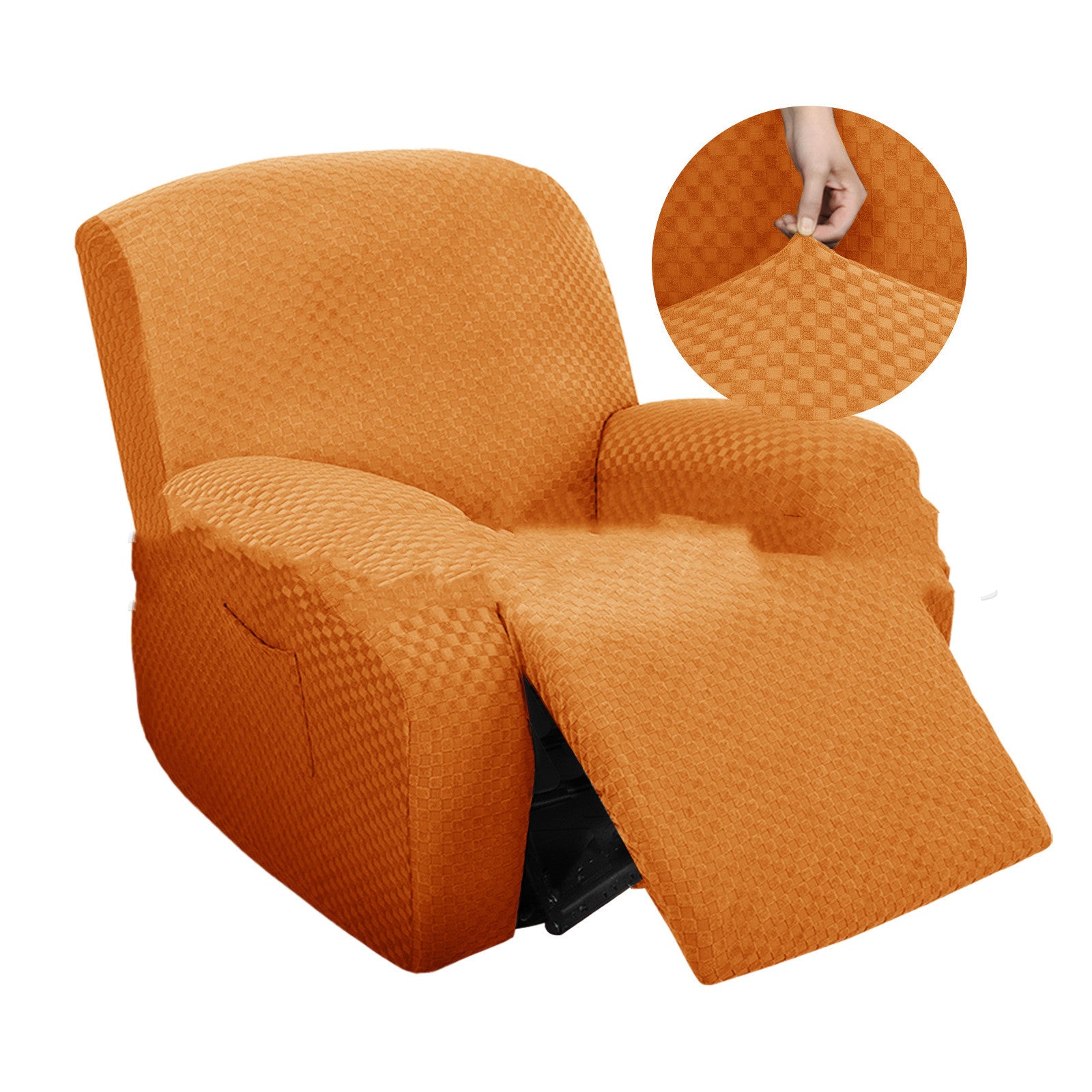 Stretch Thick Full-body Massage Chair Cover Figured Cloth Art Sofa Recliner Cover - Mubimart -  