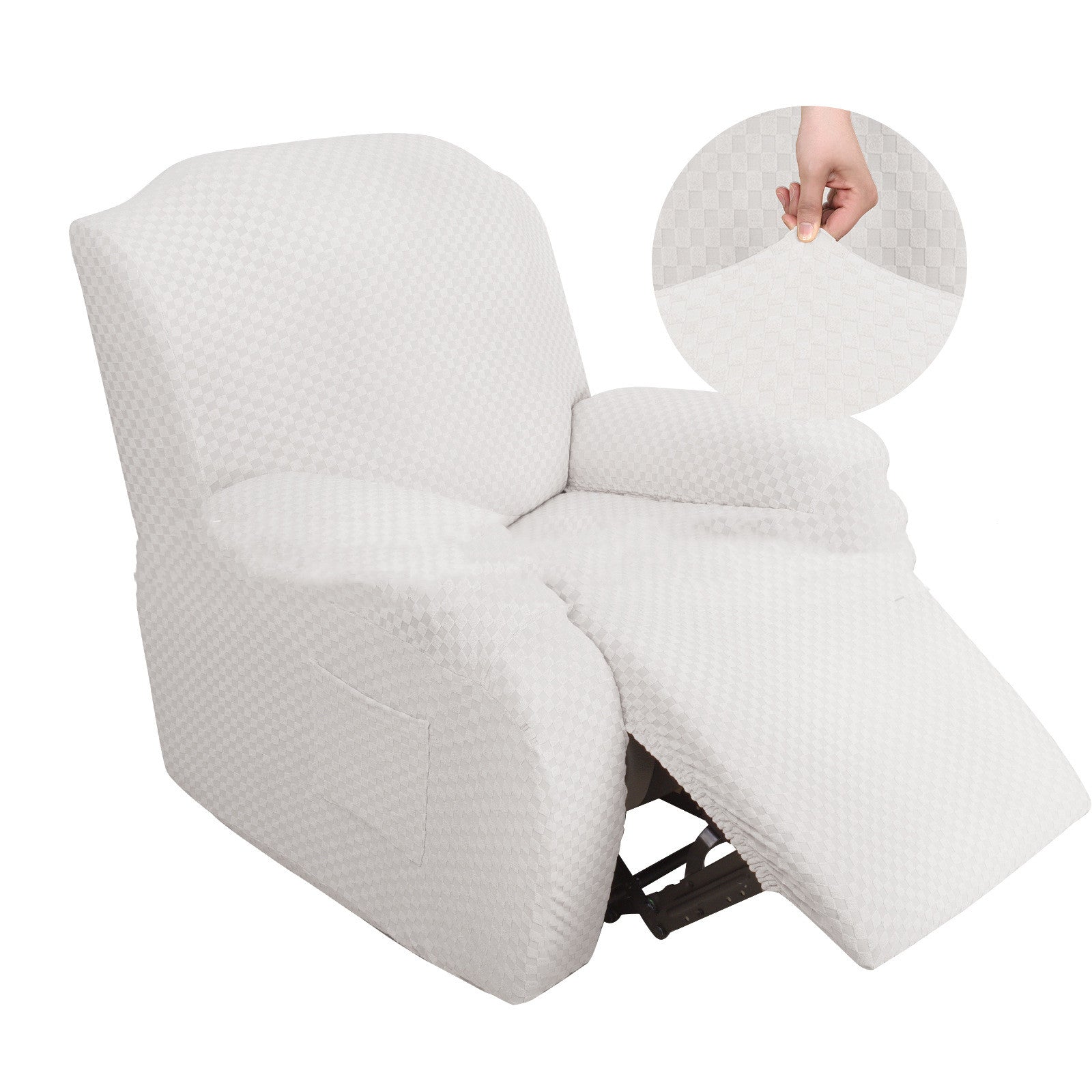 Stretch Thick Full-body Massage Chair Cover Figured Cloth Art Sofa Recliner Cover - Mubimart -  