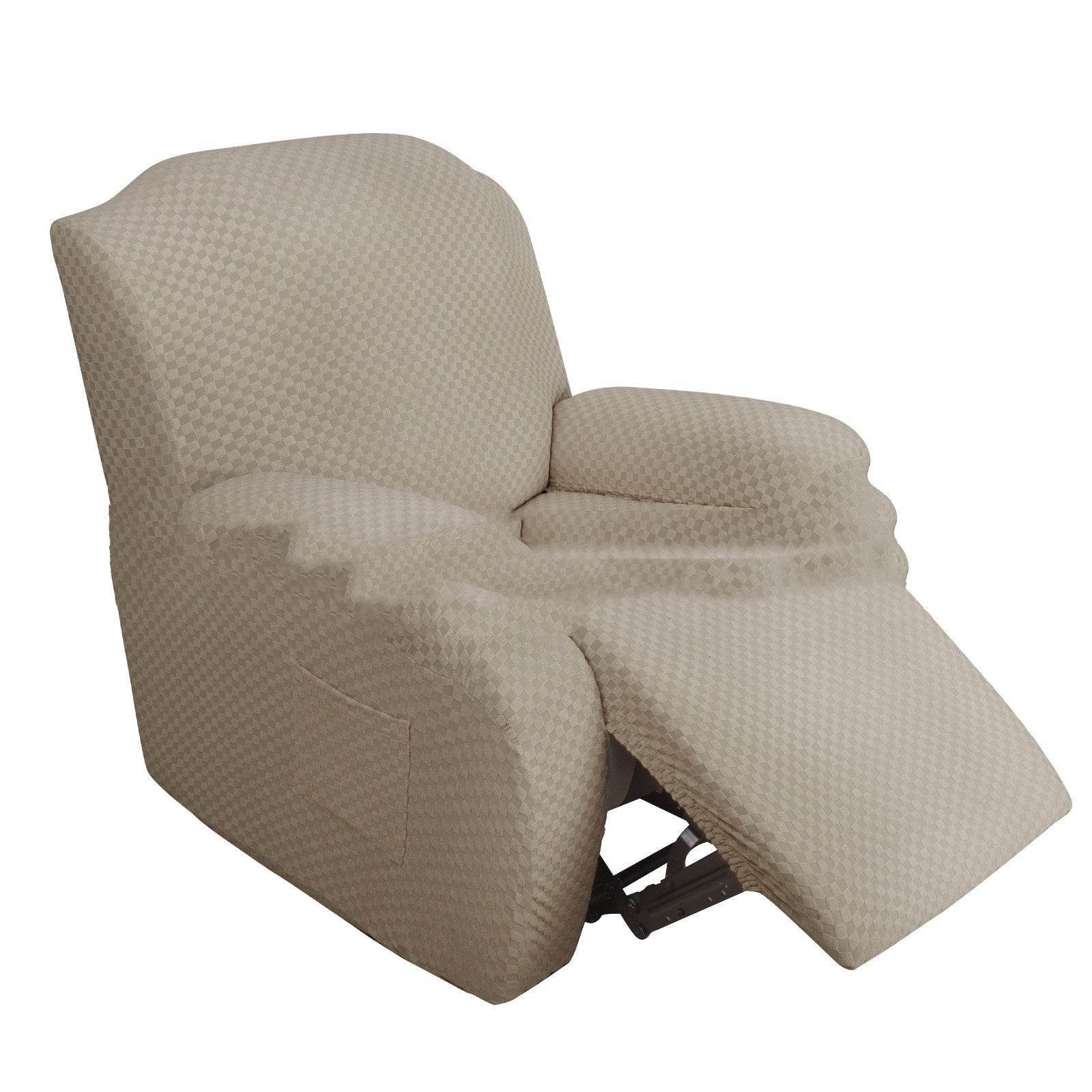 Stretch Thick Full-body Massage Chair Cover Figured Cloth Art Sofa Recliner Cover - Mubimart
