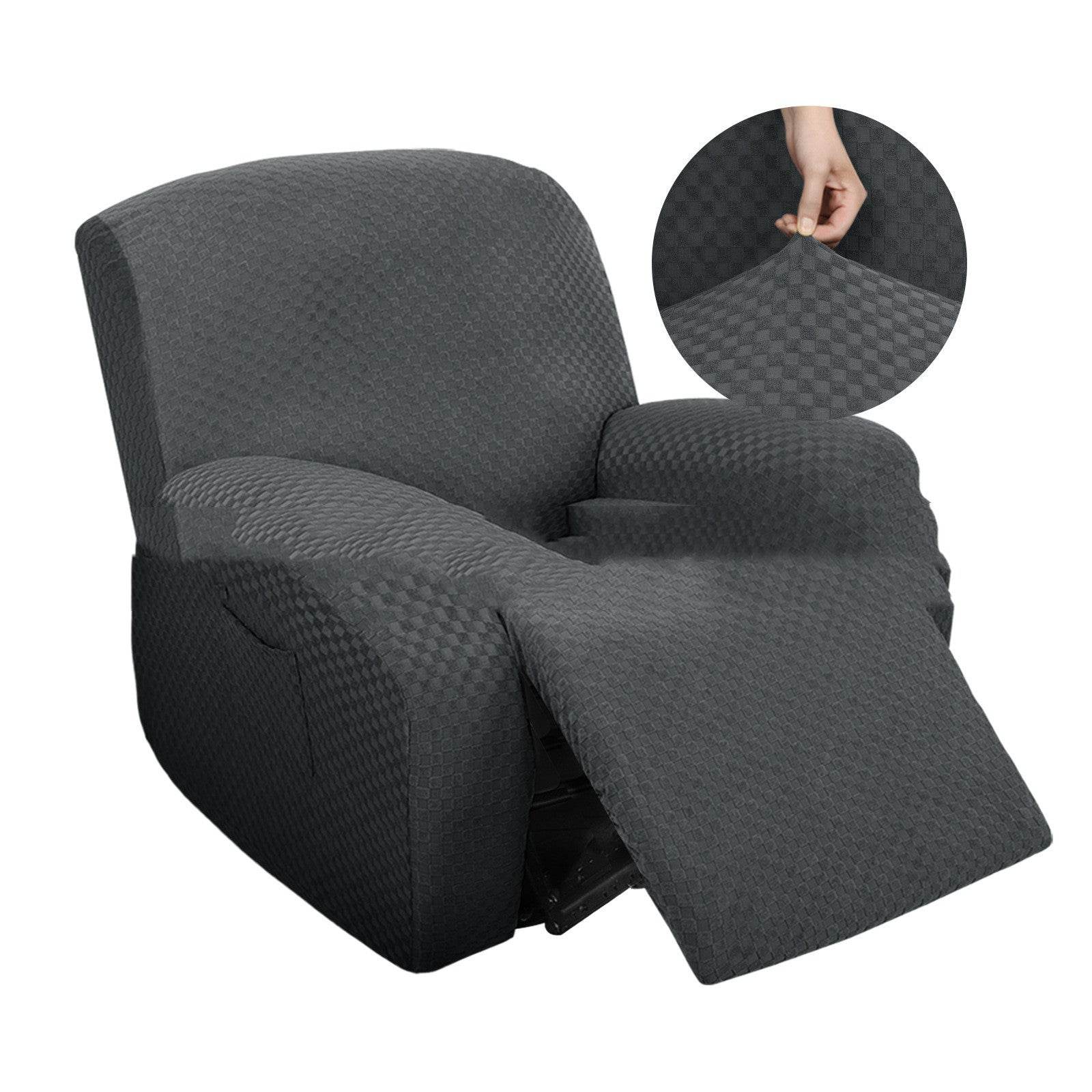 Stretch Thick Full-body Massage Chair Cover Figured Cloth Art Sofa Recliner Cover - Mubimart