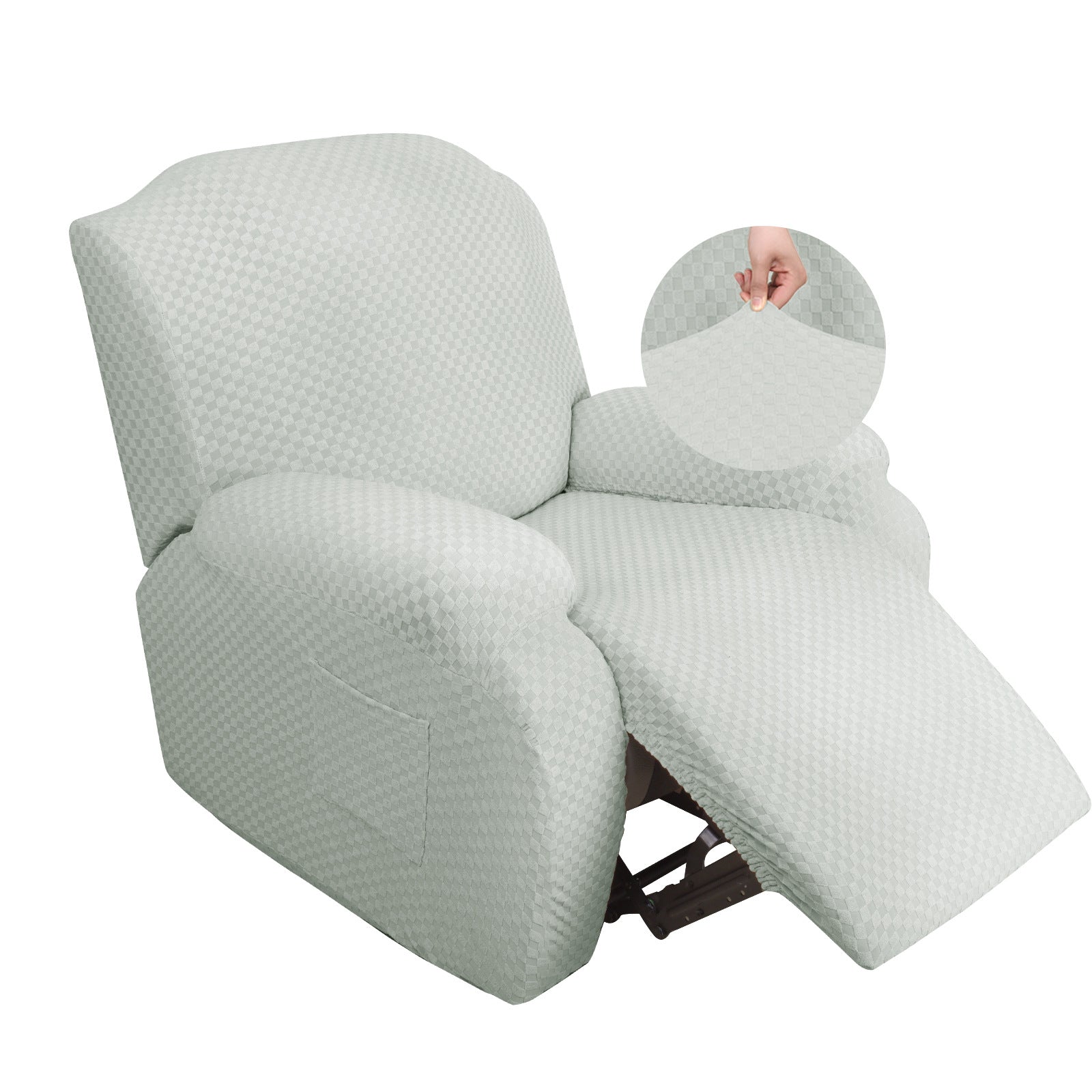 Stretch Thick Full-body Massage Chair Cover Figured Cloth Art Sofa Recliner Cover - Mubimart -  