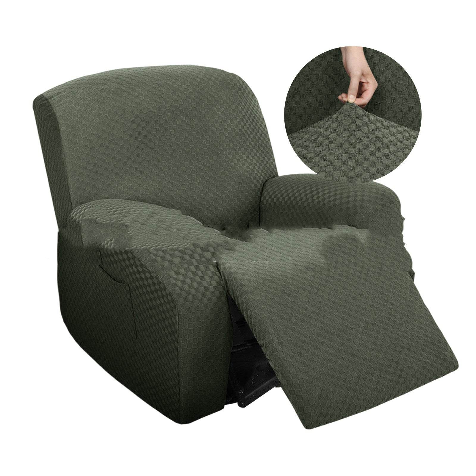 Stretch Thick Full-body Massage Chair Cover Figured Cloth Art Sofa Recliner Cover - Mubimart