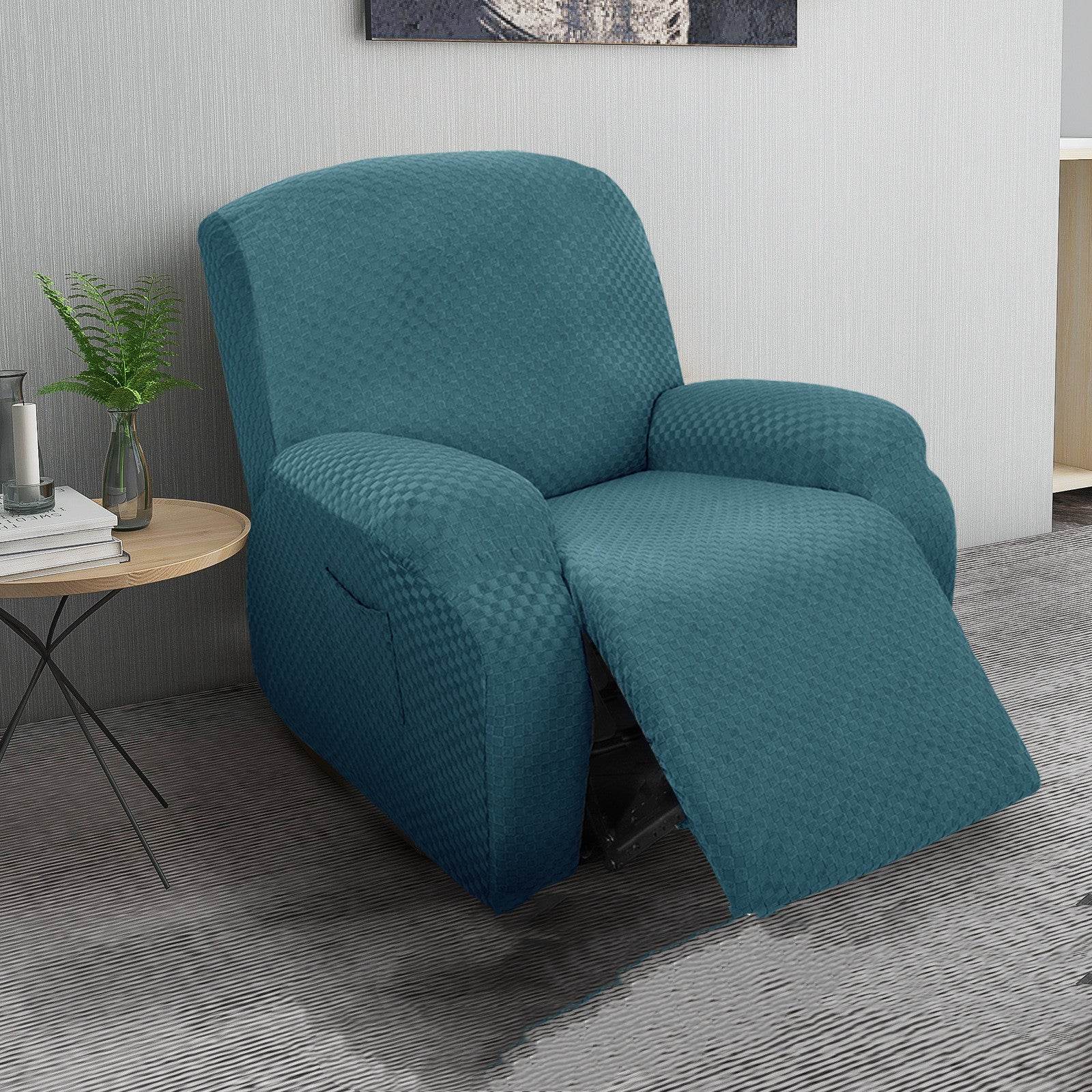 Stretch Thick Full-body Massage Chair Cover Figured Cloth Art Sofa Recliner Cover - Mubimart