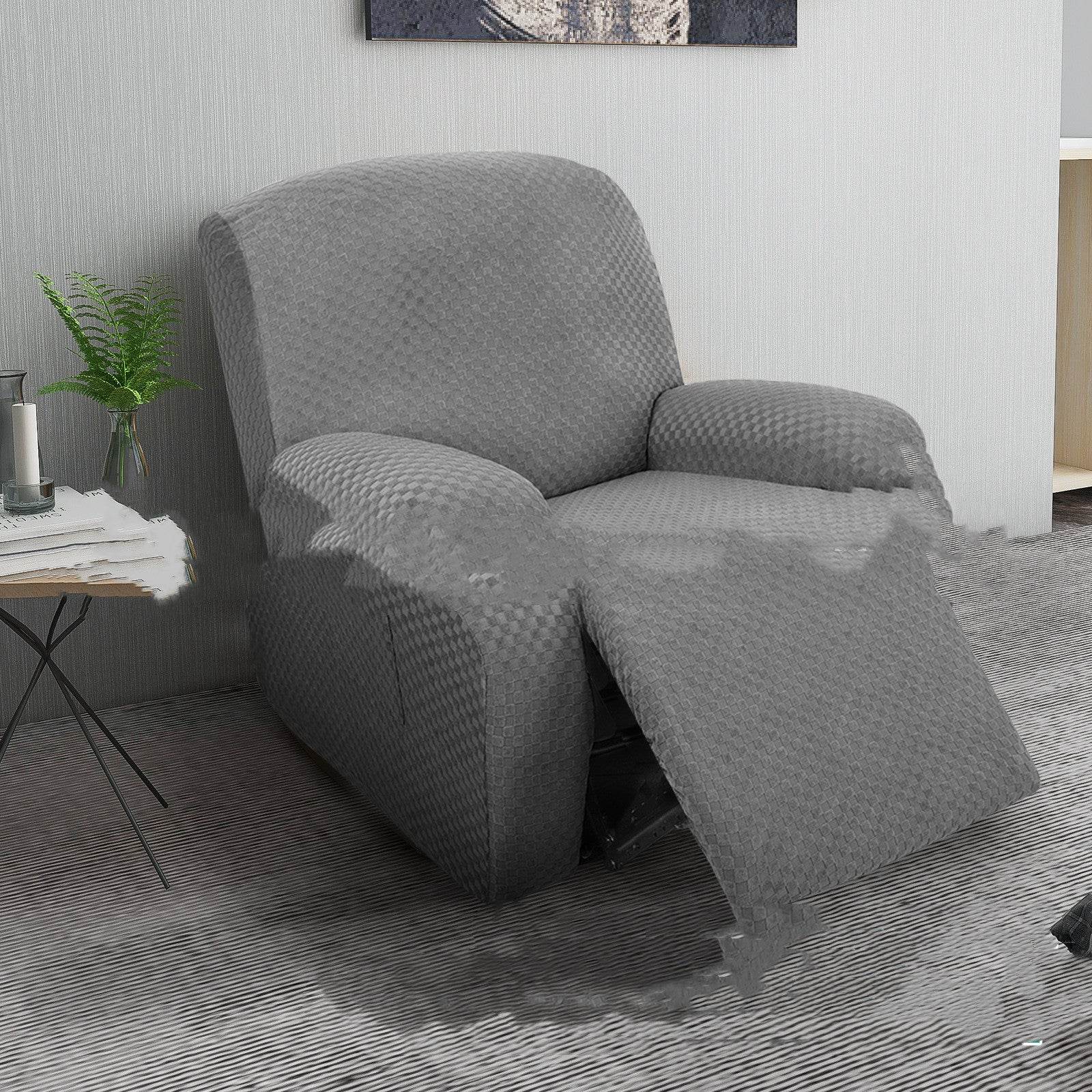 Stretch Thick Full-body Massage Chair Cover Figured Cloth Art Sofa Recliner Cover - Mubimart
