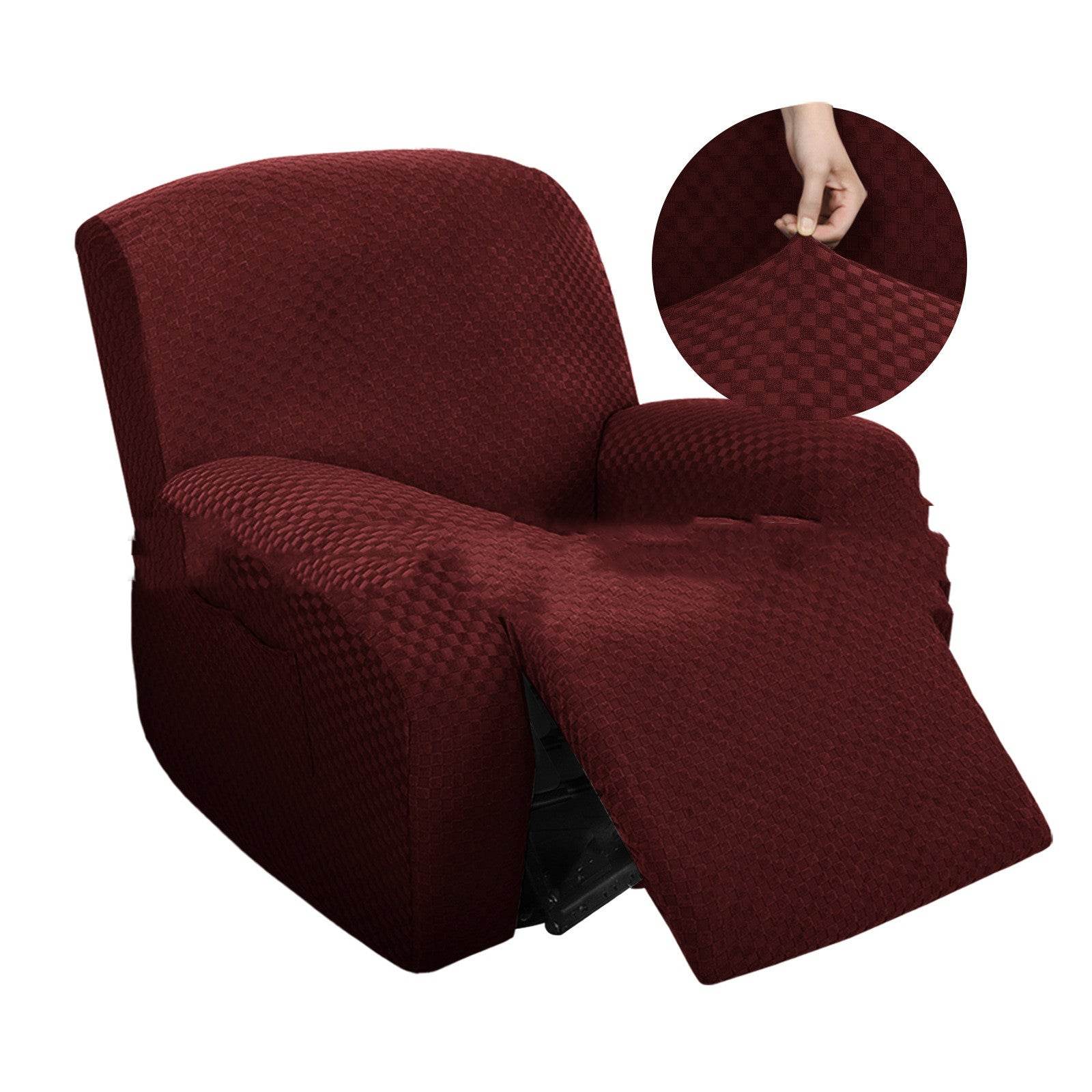 Stretch Thick Full-body Massage Chair Cover Figured Cloth Art Sofa Recliner Cover - Mubimart