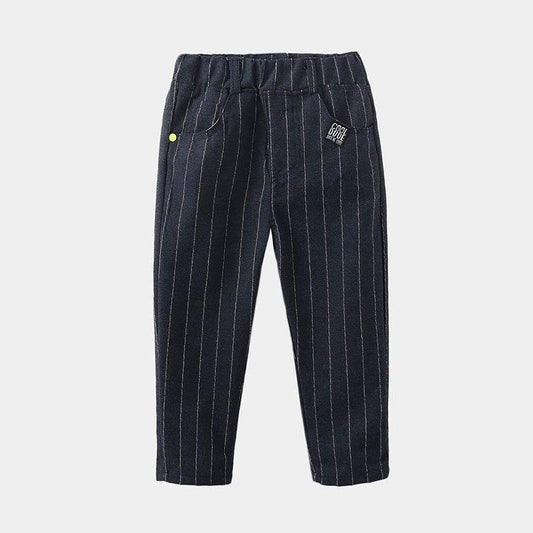 Striped Trousers Boys Kids Kids Elastic Waist Casual Pants - Mubimart