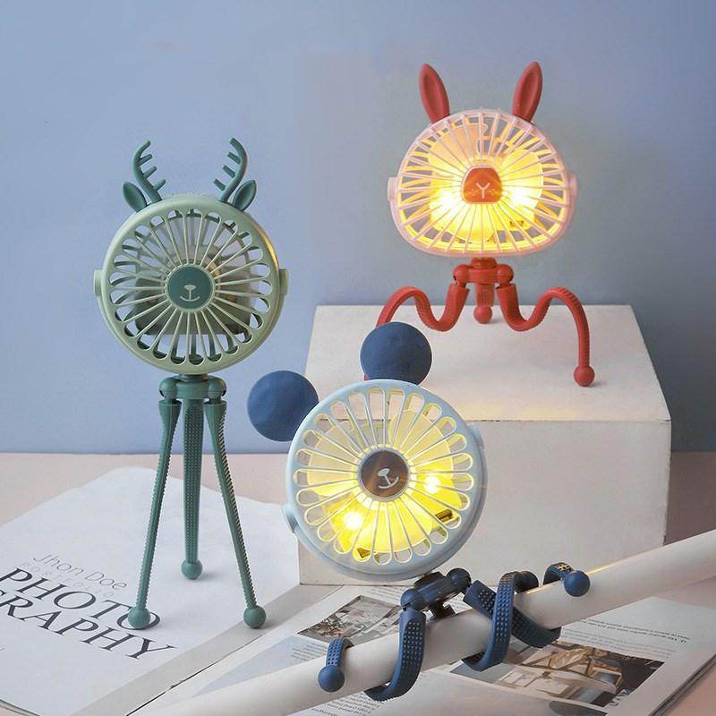 Stroller Fan Personal Portable Desk Handheld Baby Bed Car Seat Fan USB Rechargeable Fan Mini Stroller Accessories - Mubimart