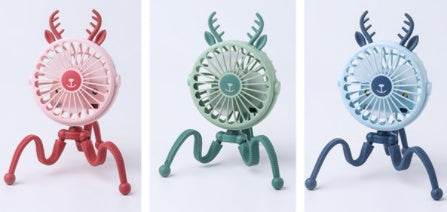 Stroller Fan Personal Portable Desk Handheld Baby Bed Car Seat Fan USB Rechargeable Fan Mini Stroller Accessories - Mubimart
