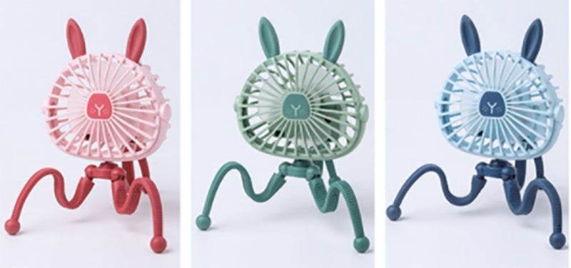 Stroller Fan Personal Portable Desk Handheld Baby Bed Car Seat Fan USB Rechargeable Fan Mini Stroller Accessories - Mubimart