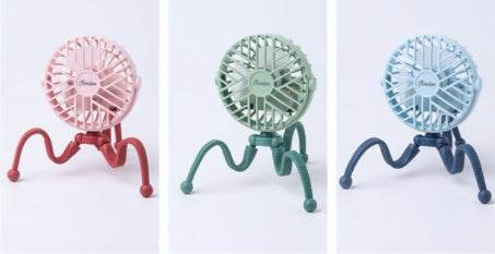 Stroller Fan Personal Portable Desk Handheld Baby Bed Car Seat Fan USB Rechargeable Fan Mini Stroller Accessories - Mubimart
