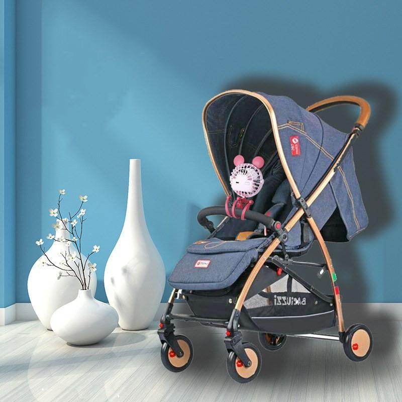 Stroller Fan Personal Portable Desk Handheld Baby Bed Car Seat Fan USB Rechargeable Fan Mini Stroller Accessories - Mubimart