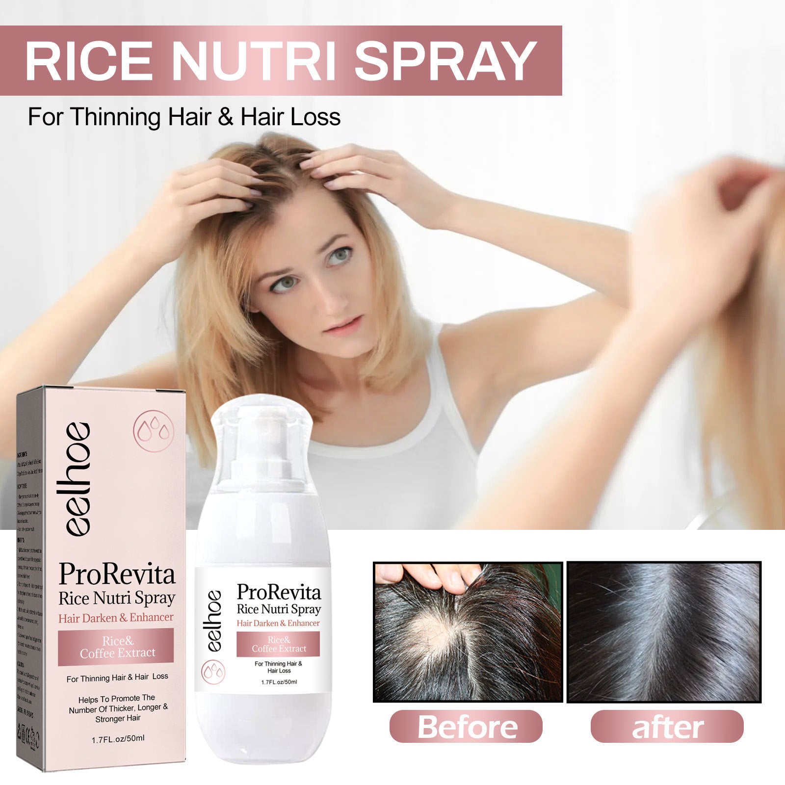 Strong Repair Rice Dense Hair Spray Hair Follicle Hair Root Anti-drop - Mubimart -  