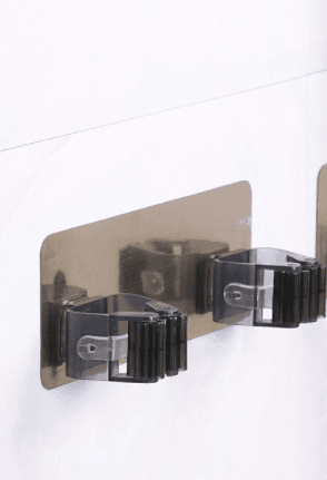 Strong Traceless Mop Rack Mop Hook Home Kitchen Bathroom Punch Free Broom Rack Bathroom Mop Clip - Mubimart