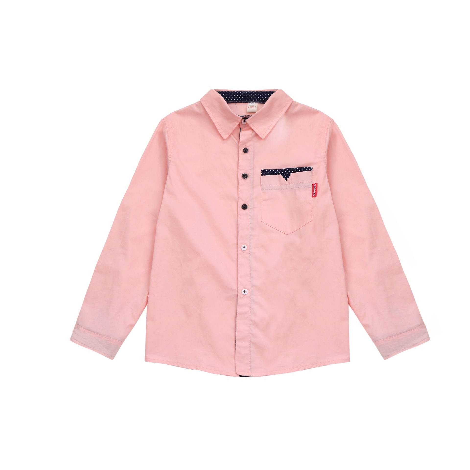 Student Spring And Autumn Trendy Fan Lapel Polka Dot Shirt - Mubimart