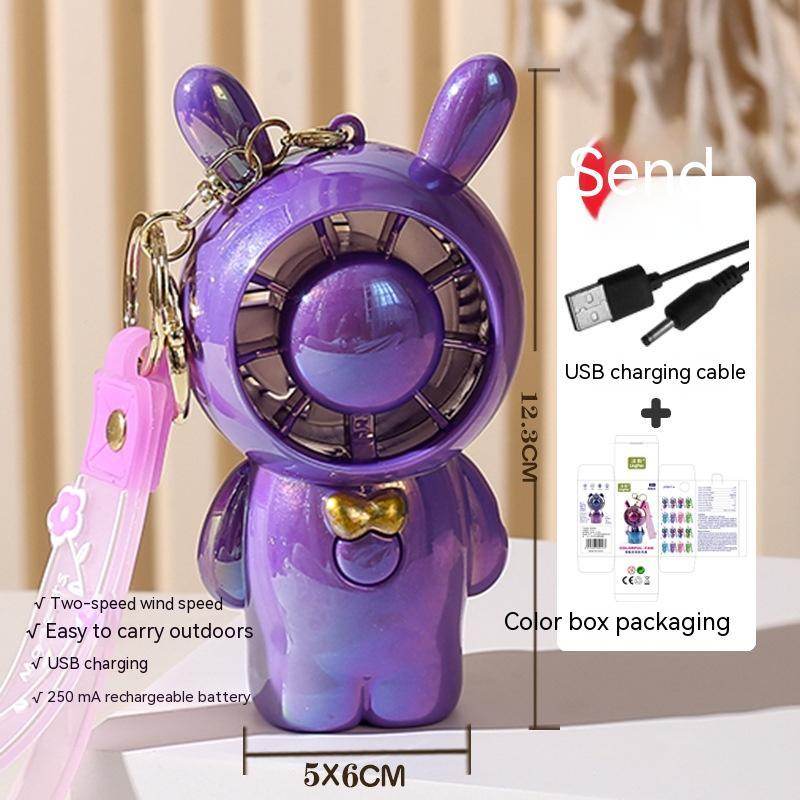 Student Summer Cartoon Fan Pendant Keychain - Mubimart