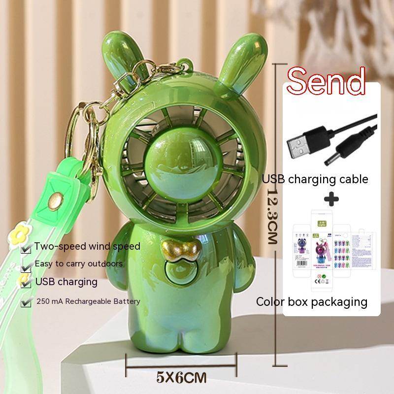 Student Summer Cartoon Fan Pendant Keychain - Mubimart