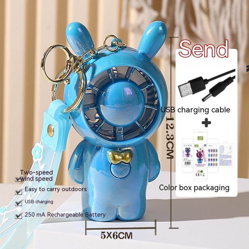 Student Summer Cartoon Fan Pendant Keychain - Mubimart