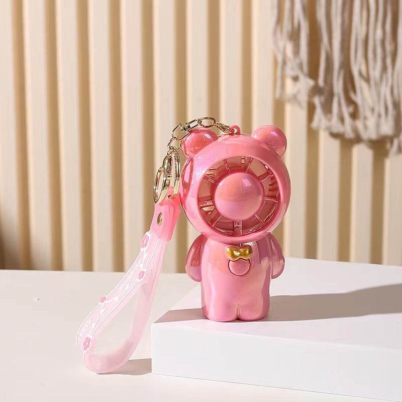 Student Summer Cartoon Fan Pendant Keychain - Mubimart