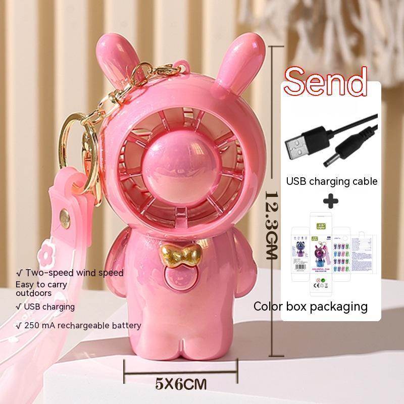 Student Summer Cartoon Fan Pendant Keychain - Mubimart