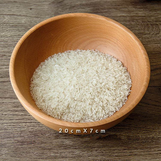 Stylish Salad Fruit Serving Wooden Soup Bowl Tableware - Mubimart