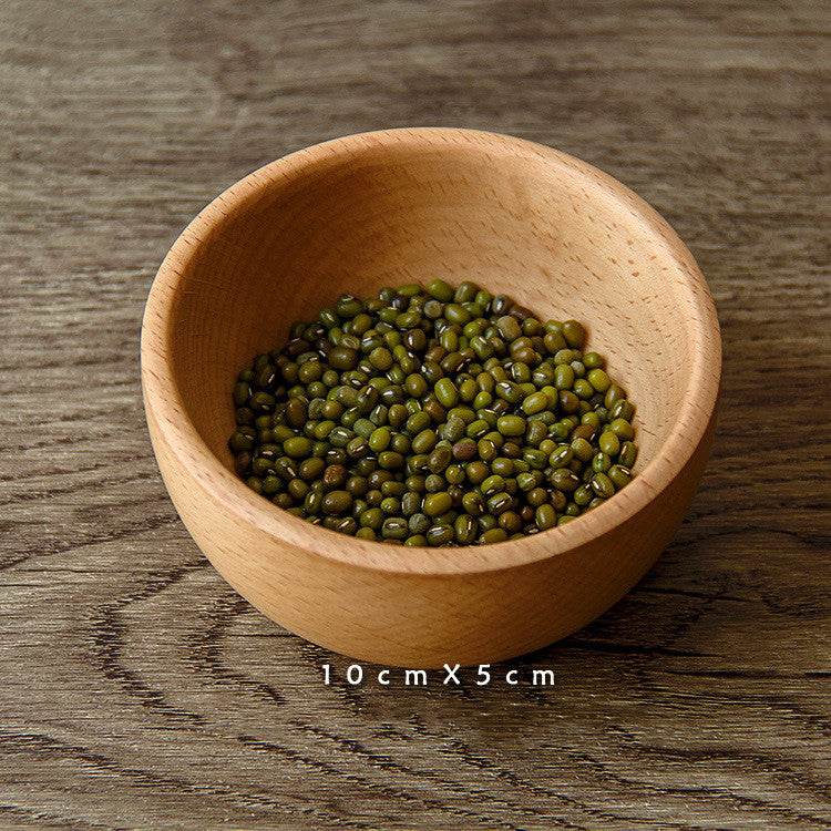 Stylish Salad Fruit Serving Wooden Soup Bowl Tableware - Mubimart