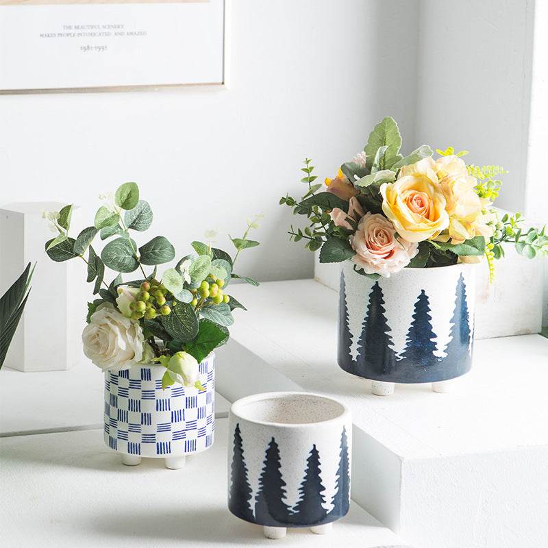 Succulents Potted Plants Pots Green Plants Simple Flowers - Mubimart