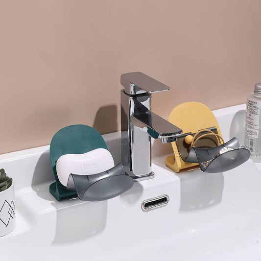 Suction Cup Soap Dish Free Perforated Soap Holder Draining Fragrance - Mubimart