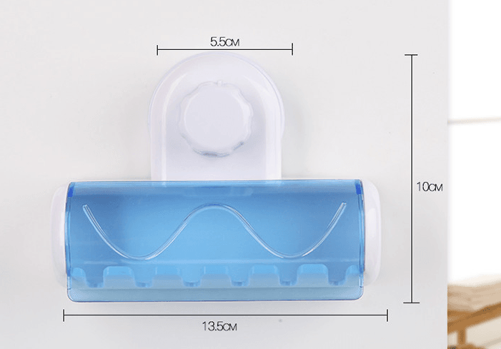 Suction-cup Bathroom Toothbrush Holder Set Adsorption Creative Six-suction Toothbrush Holder - Mubimart