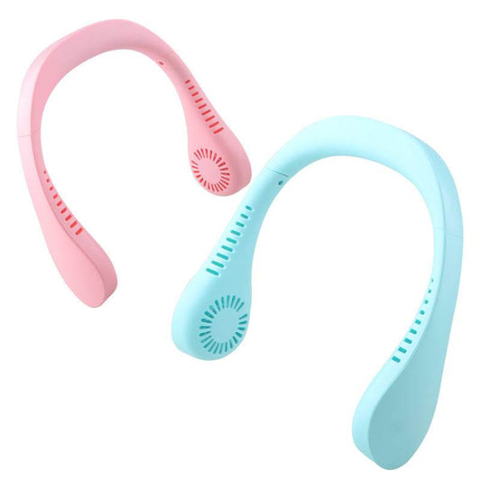 Summer Air Cooling Neck Fan USB Portable Hanging Neck Fan 2 in 1 Air Cooler Mini Electric Air Conditioner - Mubimart