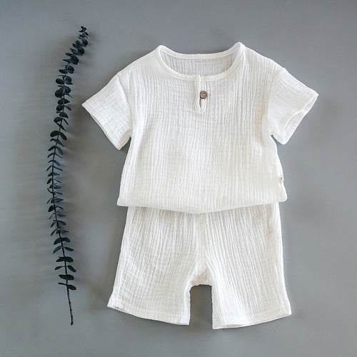 Summer Baby Short Sleeve top Shorts Set for kids boy clothes - Mubimart
