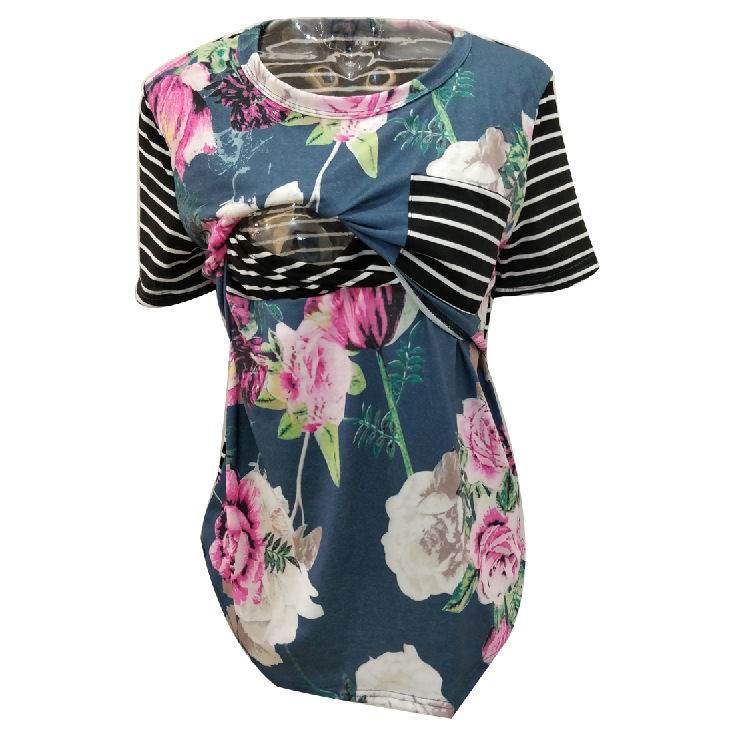 Summer Breastfeeding Tops Maternity Clothes - Mubimart