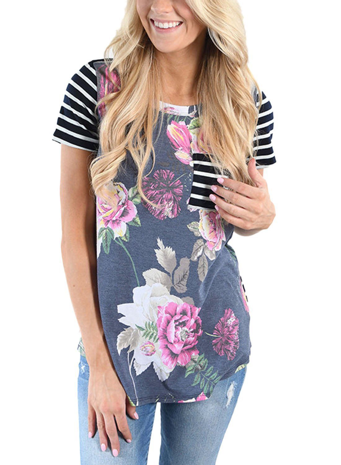 Summer Breastfeeding Tops Maternity Clothes - Mubimart -  