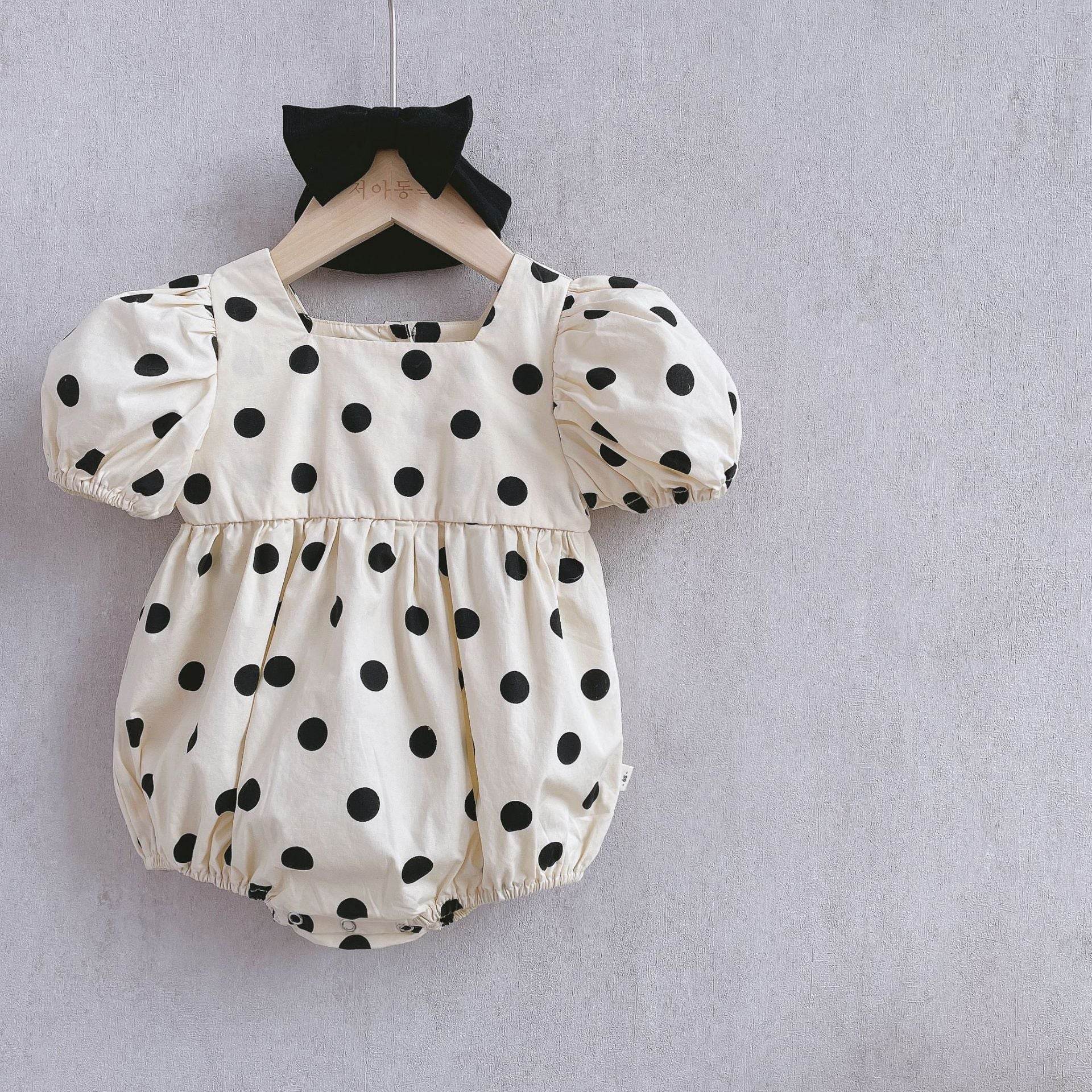 Summer Cute Bag Fart Clothes Pure Cotton Super Western-style Baby Girl Princess Romper - Mubimart
