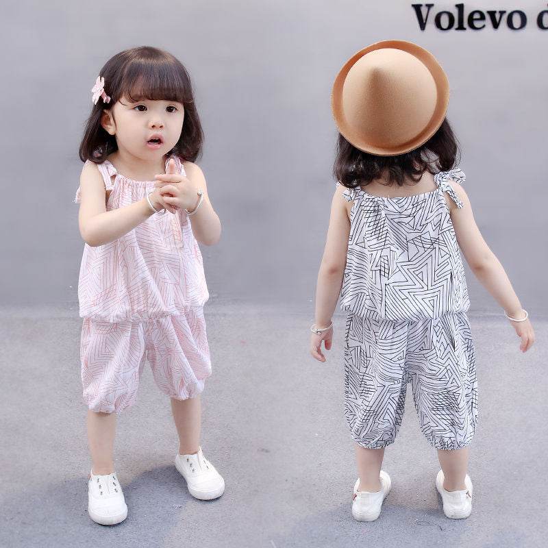 Summer Girl Camisole Kids Two Piece Set - Mubimart