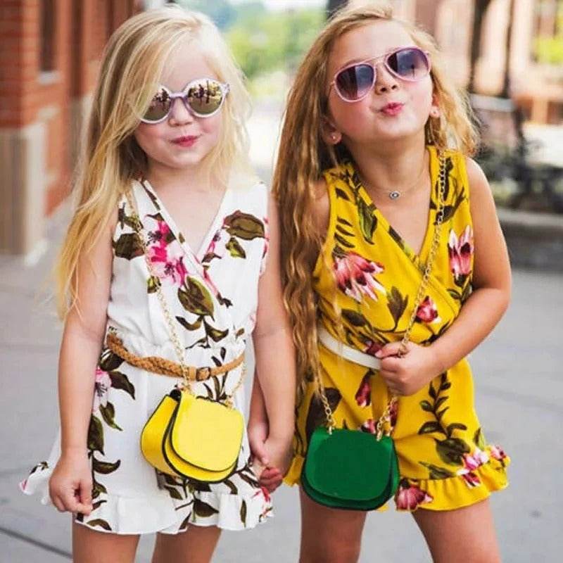 Summer Girls baby girl Floral Outfits Clothes - Mubimart