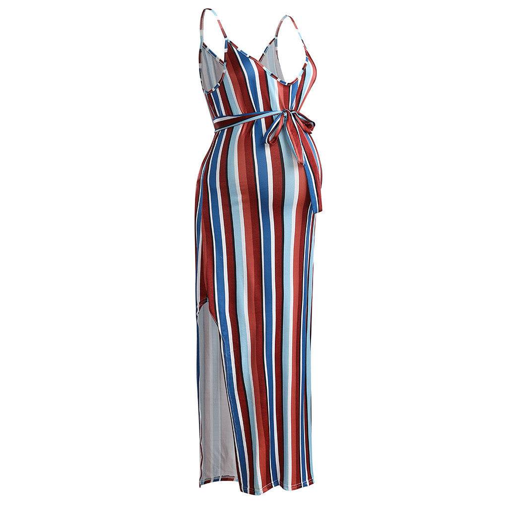Summer Long Maxi Maternity Dresses - Mubimart