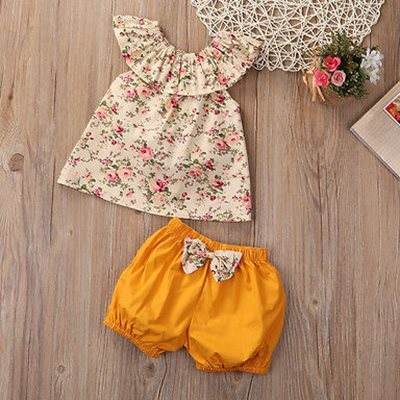 Summer Newborn Baby Girl Clothes Shorts Outfits - Mubimart