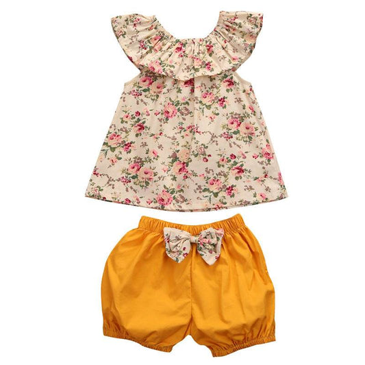 Summer Newborn Baby Girl Clothes Shorts Outfits - Mubimart