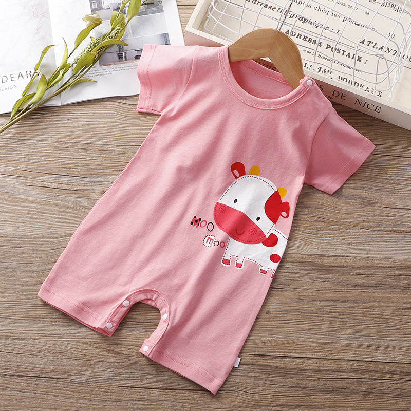 Summer One-Piece Baby Boy Short-Sleeved Cute Romper - Mubimart -  