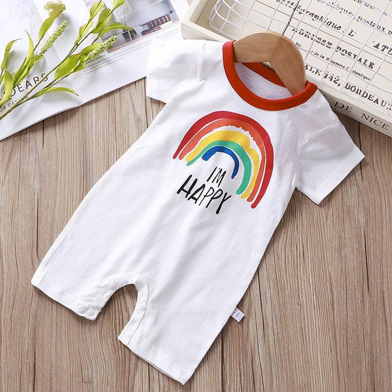 Summer One-Piece Baby Boy Short-Sleeved Cute Romper - Mubimart