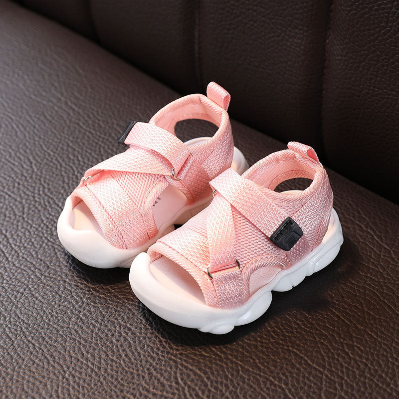 Summer Sandals 0-3 Years Old Baby Baotou Baby Soft-Soled Toddler Shoes Non-Slip - Mubimart - Baby Shoes 