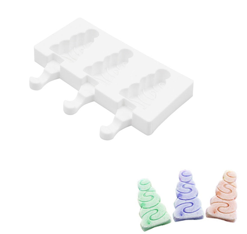 Summer Silicone Ice Cream Mold Reusable Ice Cubes Tray  Popsicle Molds Ice Cube Maker Ice Cream Mould Tools - Mubimart - Ice Cream Makers 