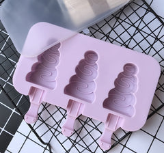 Summer Silicone Ice Cream Mold Reusable Ice Cubes Tray  Popsicle Molds Ice Cube Maker Ice Cream Mould Tools - Mubimart -  