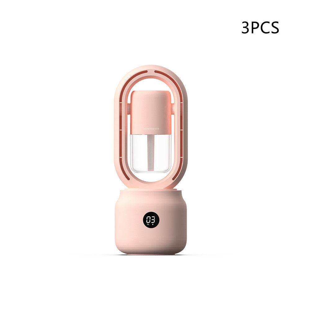 Summer Water Cooled Spray Mist Electric Fan USB Rechargeable Portable Wireless Air Humidifier Bladeless Ventilator Table Fan - Mubimart