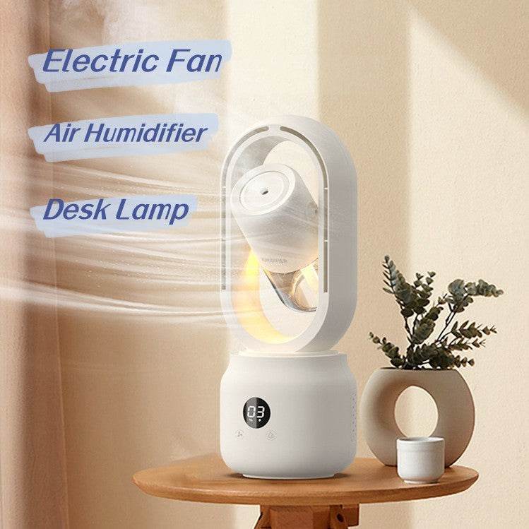 Summer Water Cooled Spray Mist Electric Fan USB Rechargeable Portable Wireless Air Humidifier Bladeless Ventilator Table Fan - Mubimart