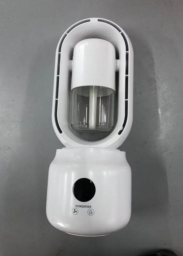 Summer Water Cooled Spray Mist Electric Fan USB Rechargeable Portable Wireless Air Humidifier Bladeless Ventilator Table Fan - Mubimart